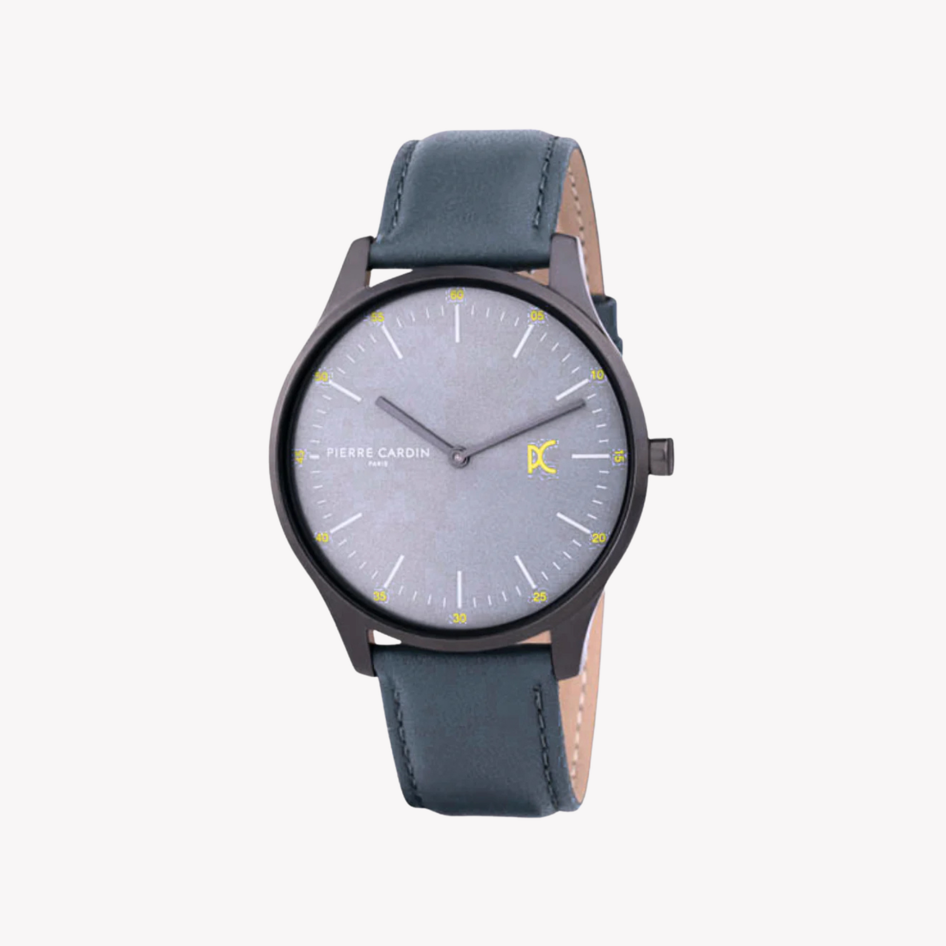 Pierre Cardin Men's Gray Leather & Stainless Steel Watch | CBA.4007-0